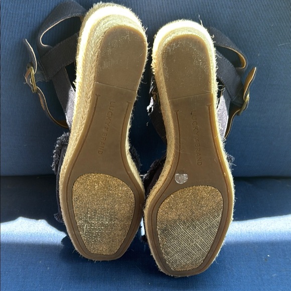 Lucky Brand Black Espadrille Shoes with Cross-Strap Design - Picture 4 of 5